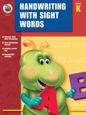cover image of Handwriting with Sight Words, Grade K